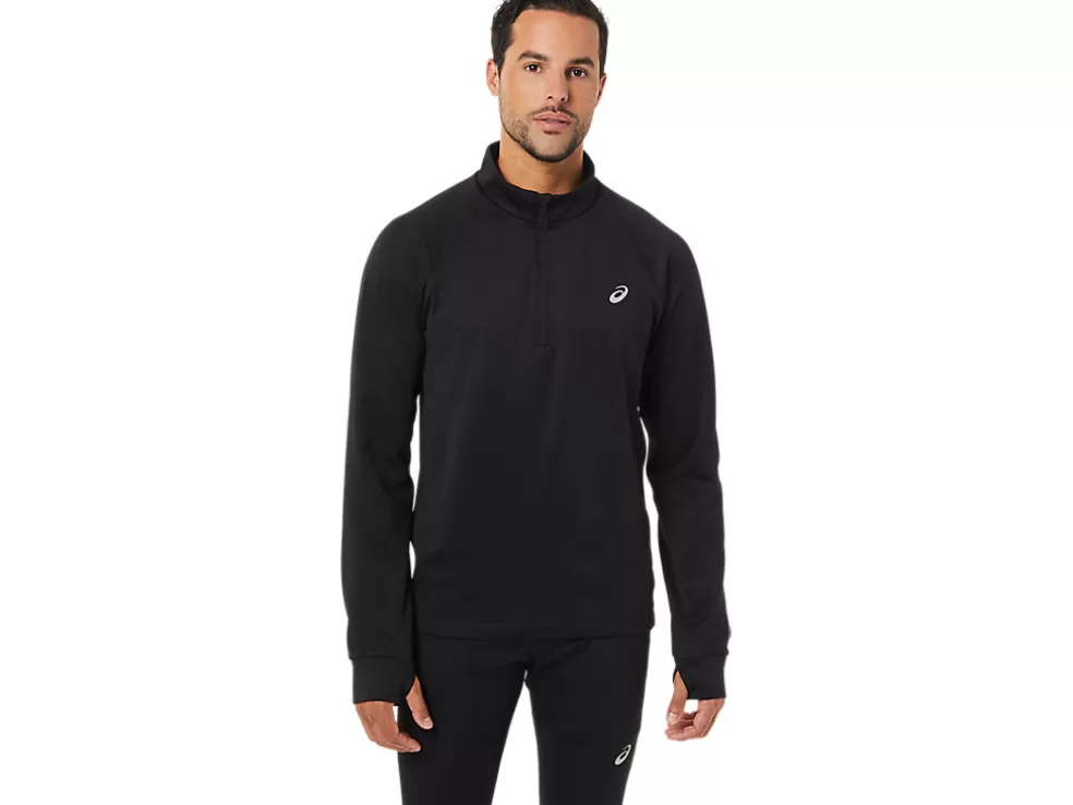 Cheap ASICS MEN THERMOPOLIS WINTER 1/2 ZIP Performance Black