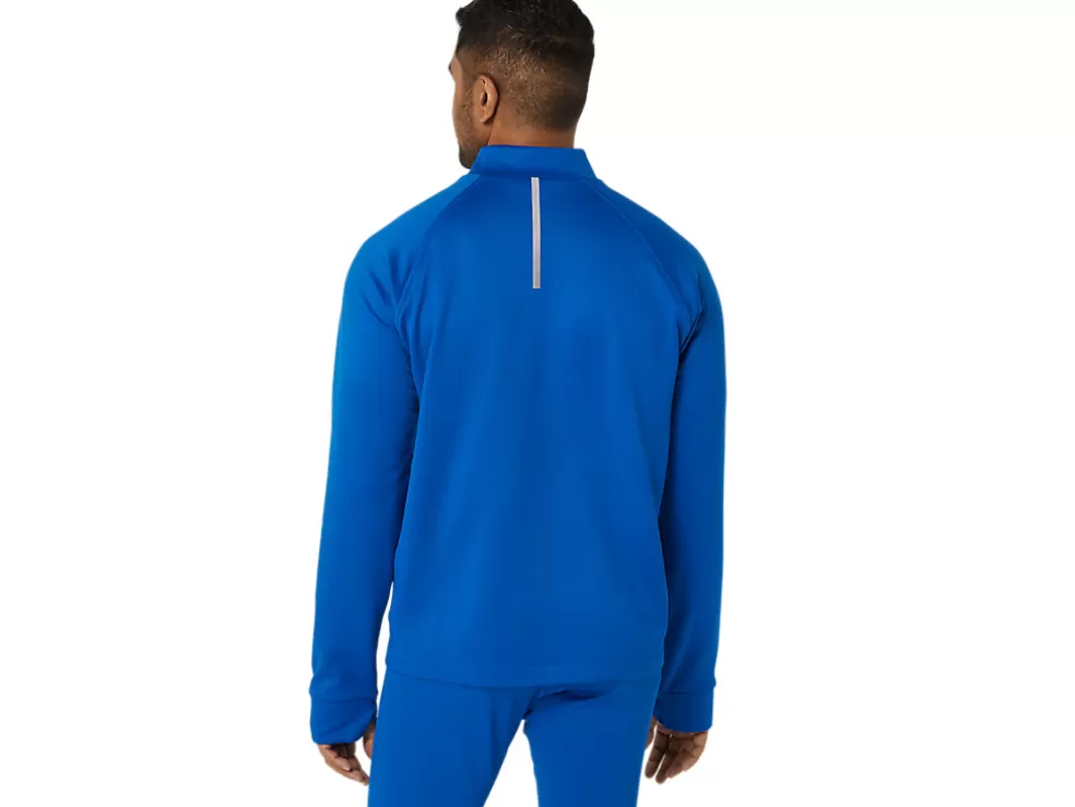 New ASICS MEN THERMOPOLIS WINTER 1/2 ZIP Tuna Blue