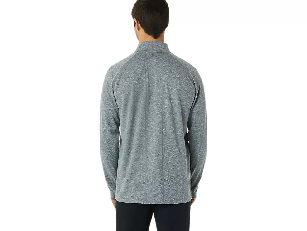 Cheap ASICS MEN TRAIN SANA 1/2 ZIP Dark Grey Heather