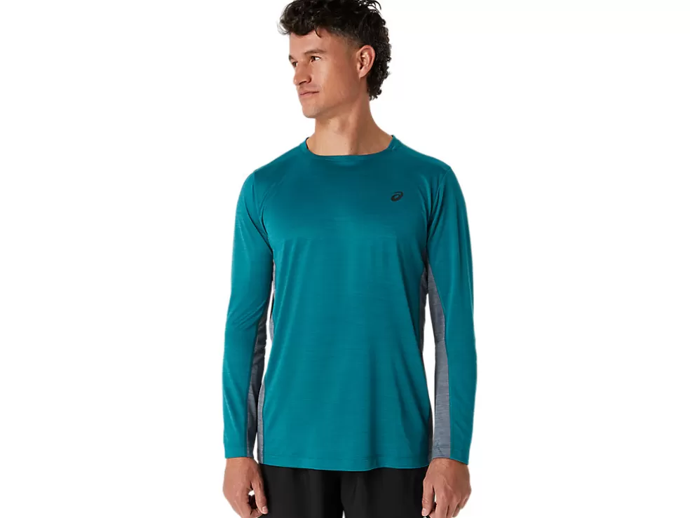 Online ASICS MEN TRAIN SANA LONG SLEEVE Velvet Pine/Metropolis