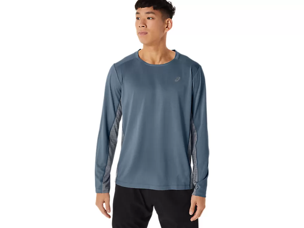 Cheap ASICS MEN TRAIN SANA LONG SLEEVE Steel Blue/Peacoat