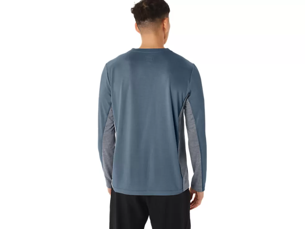 Cheap ASICS MEN TRAIN SANA LONG SLEEVE Steel Blue/Peacoat