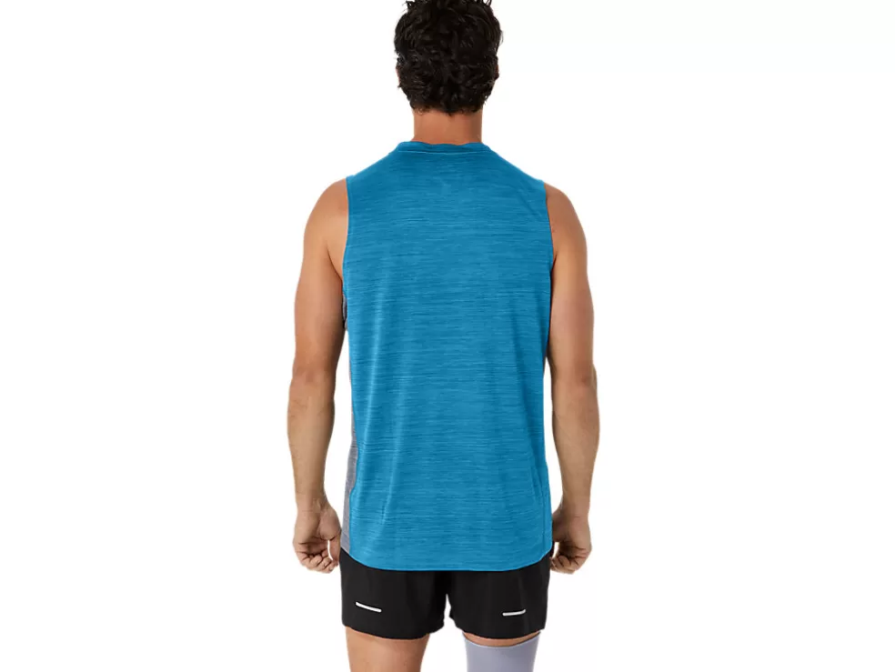 Best ASICS MEN TRAIN SANA MUSCLE TANK Island Blue/Sheet Rock