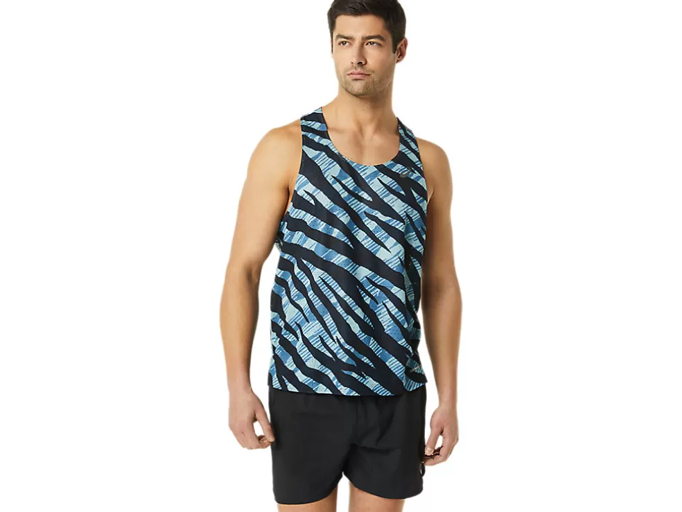 Outlet ASICS MEN VENTILATE ACTIBREEZE SINGLET Azure/Performance Black