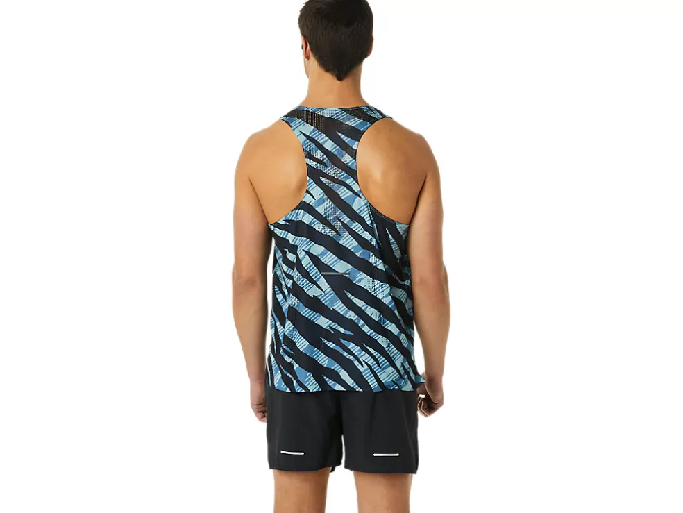 Outlet ASICS MEN VENTILATE ACTIBREEZE SINGLET Azure/Performance Black