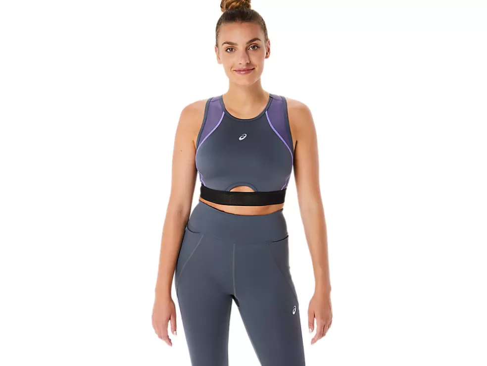 Online ASICS MESH PANEL TRAINING BRA Carrier Grey