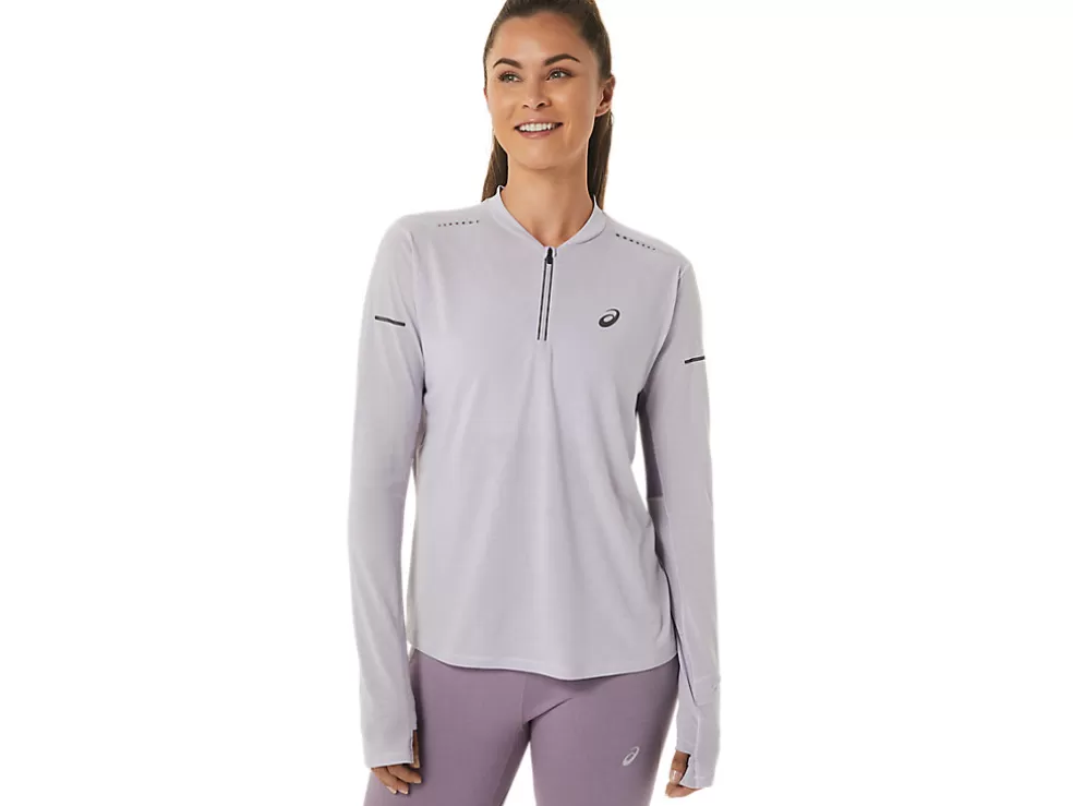 New ASICS METARUN 1/2 ZIP LONG SLEEVE TOP Dusk Violet/Violet Quartz