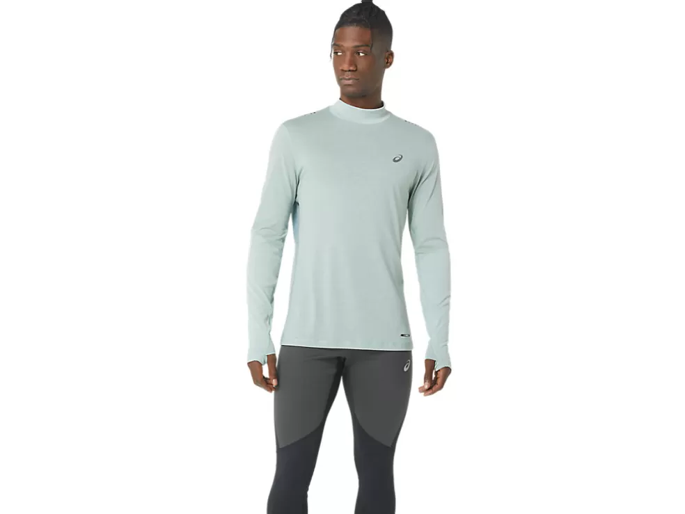 New ASICS METARUN MOCK NECK LONG SLEEVE TOP Ocean Haze/Foggy Teal