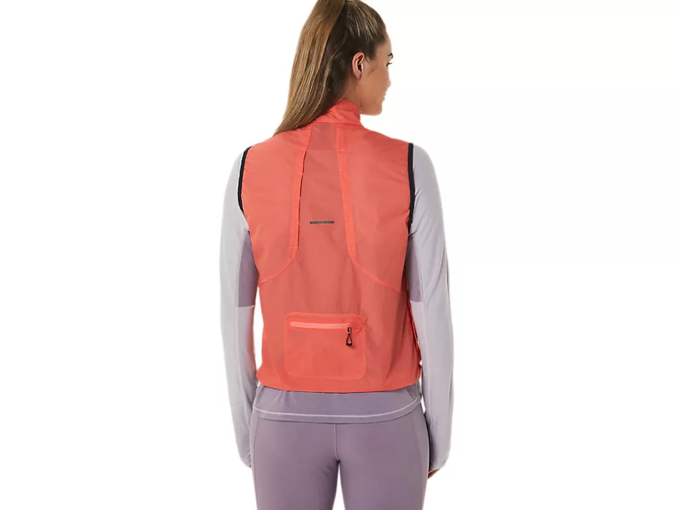 Sale ASICS METARUN PACKABLE VEST Papaya