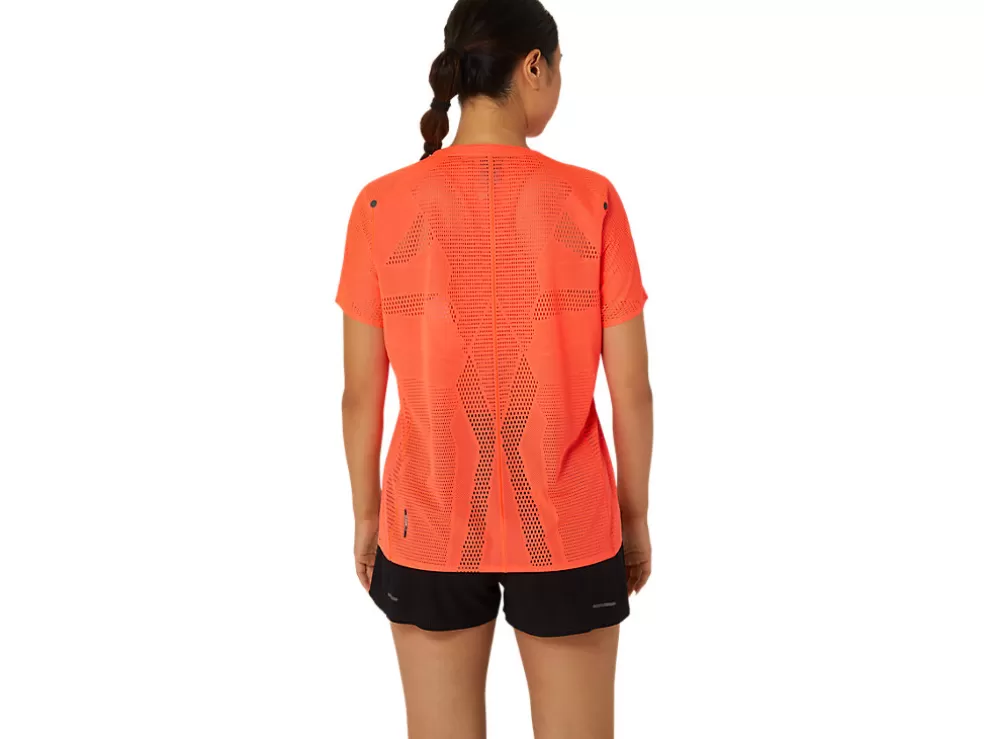 Cheap ASICS METARUN SHORT SLEEVE TOP Sunrise Red