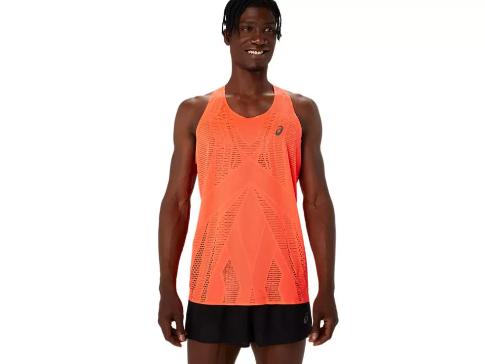 Discount ASICS METARUN SINGLET Sunrise Red