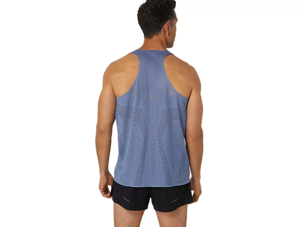 Fashion ASICS METARUN SINGLET Denim Blue