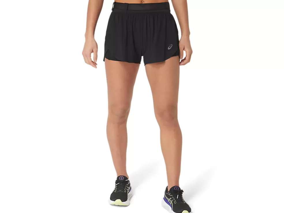 Hot ASICS METARUN SPLIT SHORT Performance Black