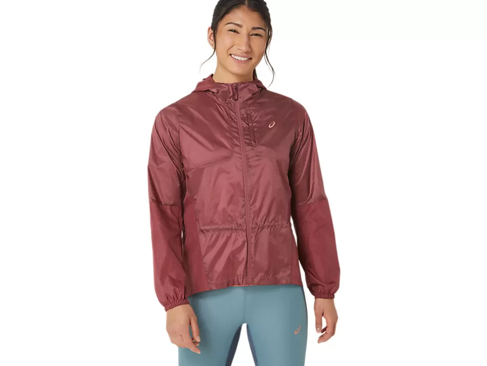 Cheap ASICS NAGINO PACKABLE RUN JACKET Brisket Red