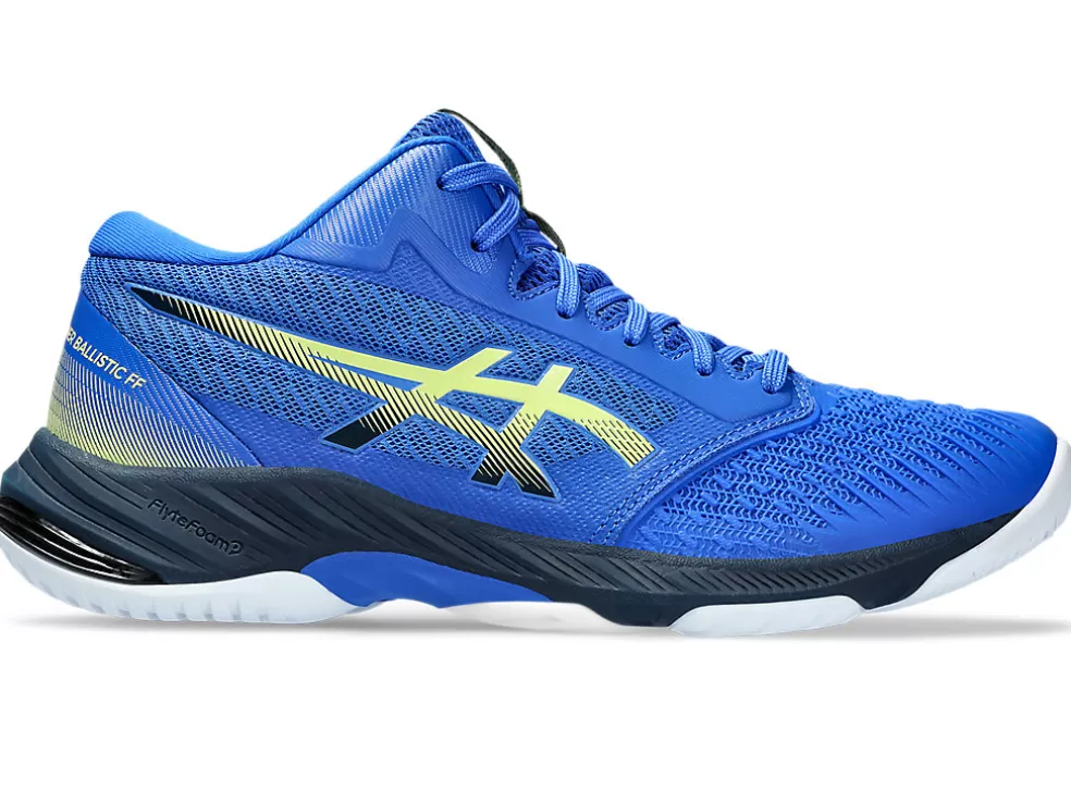 New ASICS NETBURNER BALLISTIC FF MT 3 Illusion Blue/Glow Yellow