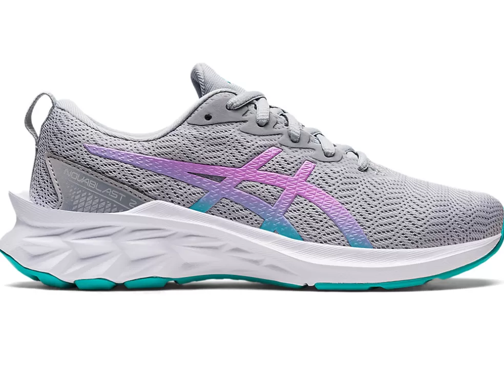 Outlet ASICS NOVABLAST 2 GRADE SCHOOL Piedmont Grey/Lavender Glow