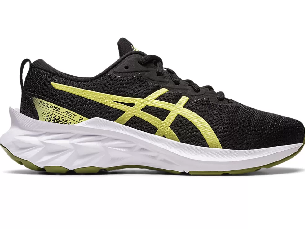 Clearance ASICS NOVABLAST 2 GRADE SCHOOL Black/Glow Yellow