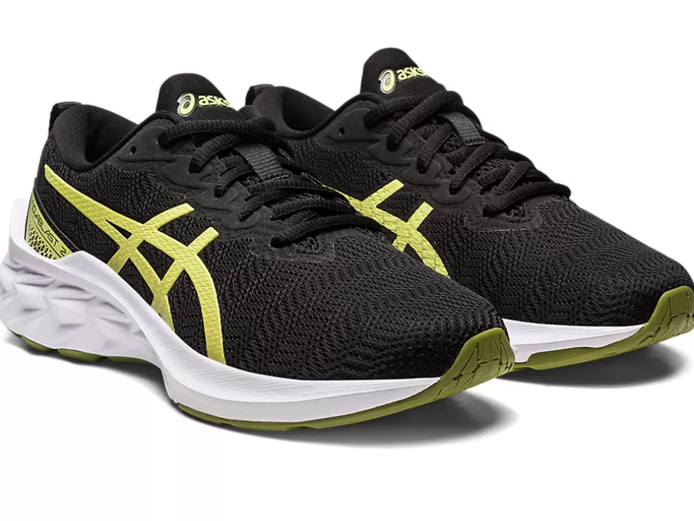 Clearance ASICS NOVABLAST 2 GRADE SCHOOL Black/Glow Yellow