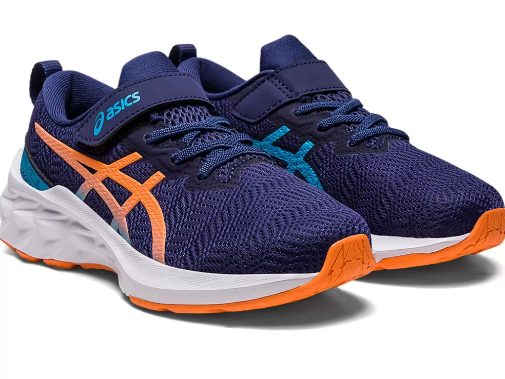 Cheap ASICS NOVABLAST 2 PRE-SCHOOL Indigo Blue/Sun Peach