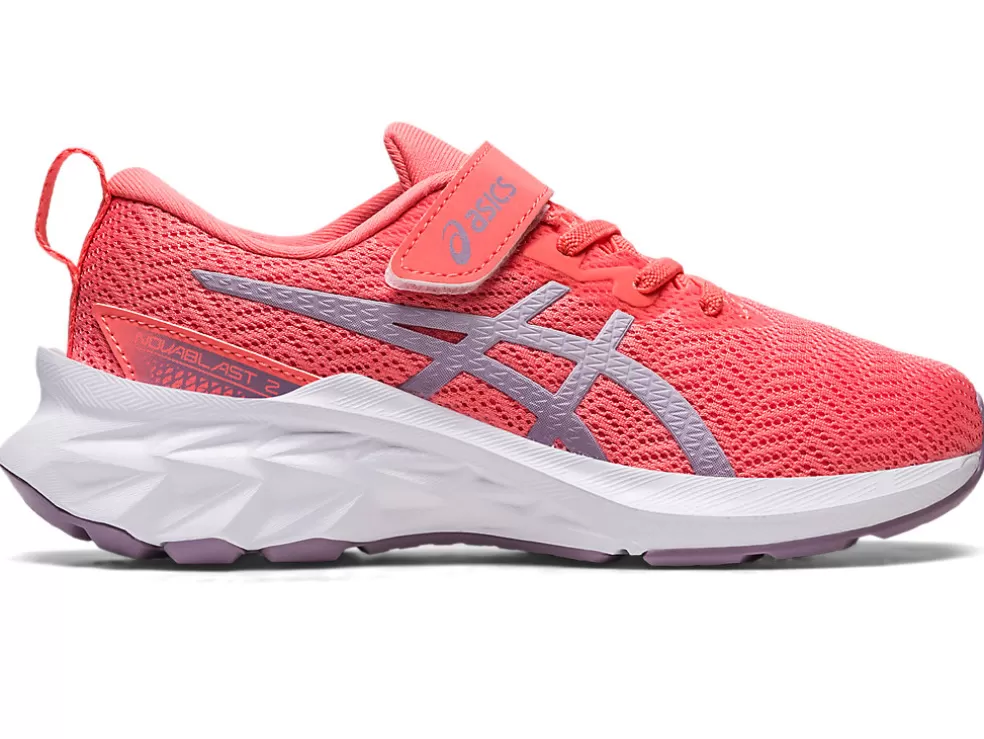 New ASICS NOVABLAST 2 PRE-SCHOOL Papaya/Dusk Violet