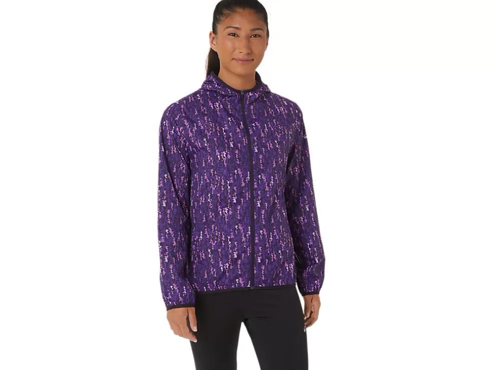 Cheap ASICS PACKABLE JACKET Orchid Brushstroke/Nightshade