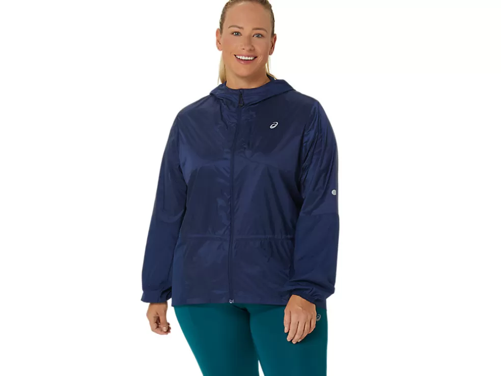 Cheap ASICS PACKABLE RUN JACKET Blue Expanse