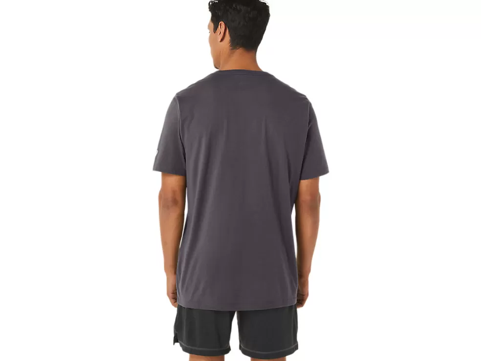 Clearance ASICS PAINTBRUSH SHORT SLEEVE TEE Dark Grey Heather