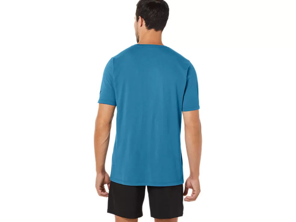 Hot ASICS PAINTBRUSH SHORT SLEEVE TEE Island Blue Heather