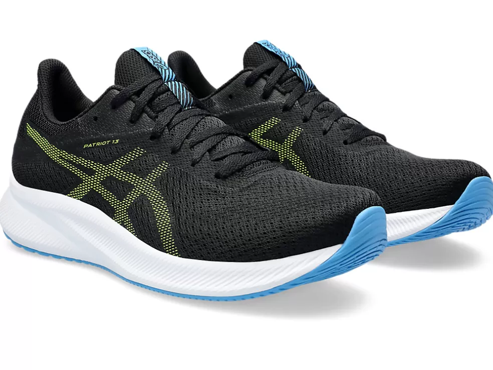 Cheap ASICS PATRIOT 13 Black/Electric Lime