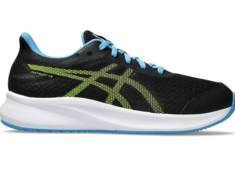 Cheap ASICS PATRIOT 13 GRADE SCHOOL Black/Electric Lime