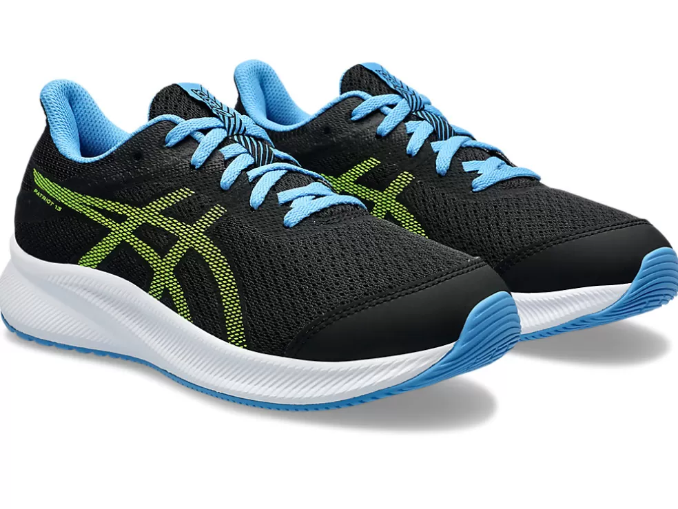 Cheap ASICS PATRIOT 13 GRADE SCHOOL Black/Electric Lime