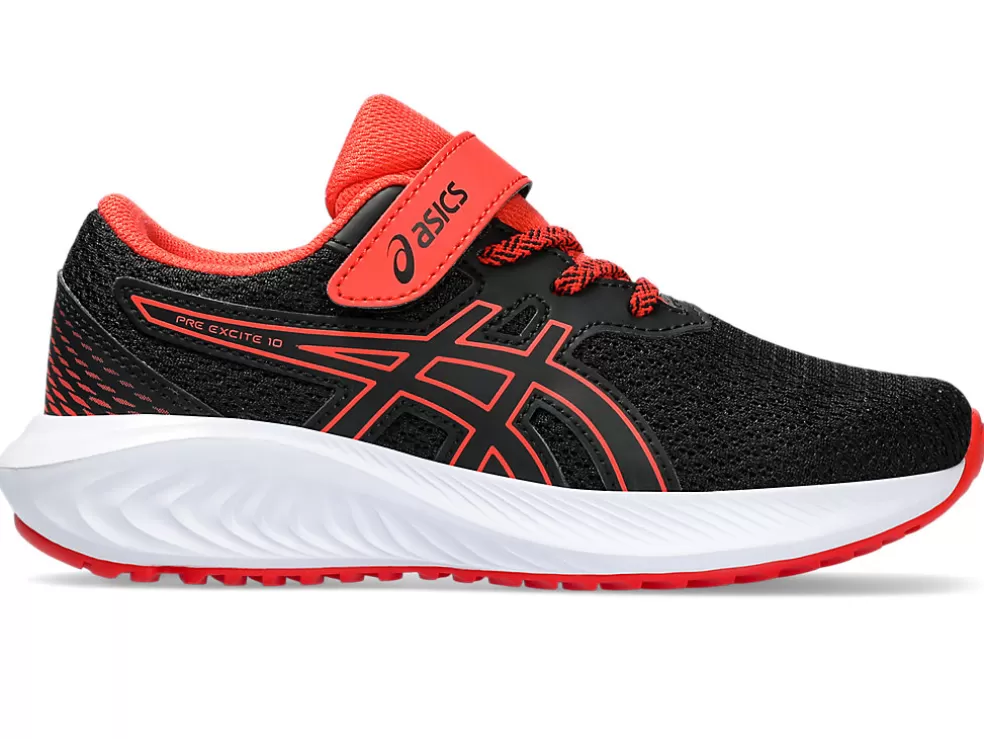 Cheap ASICS PRE EXCITE 10 PRE-SCHOOL Black/True Red