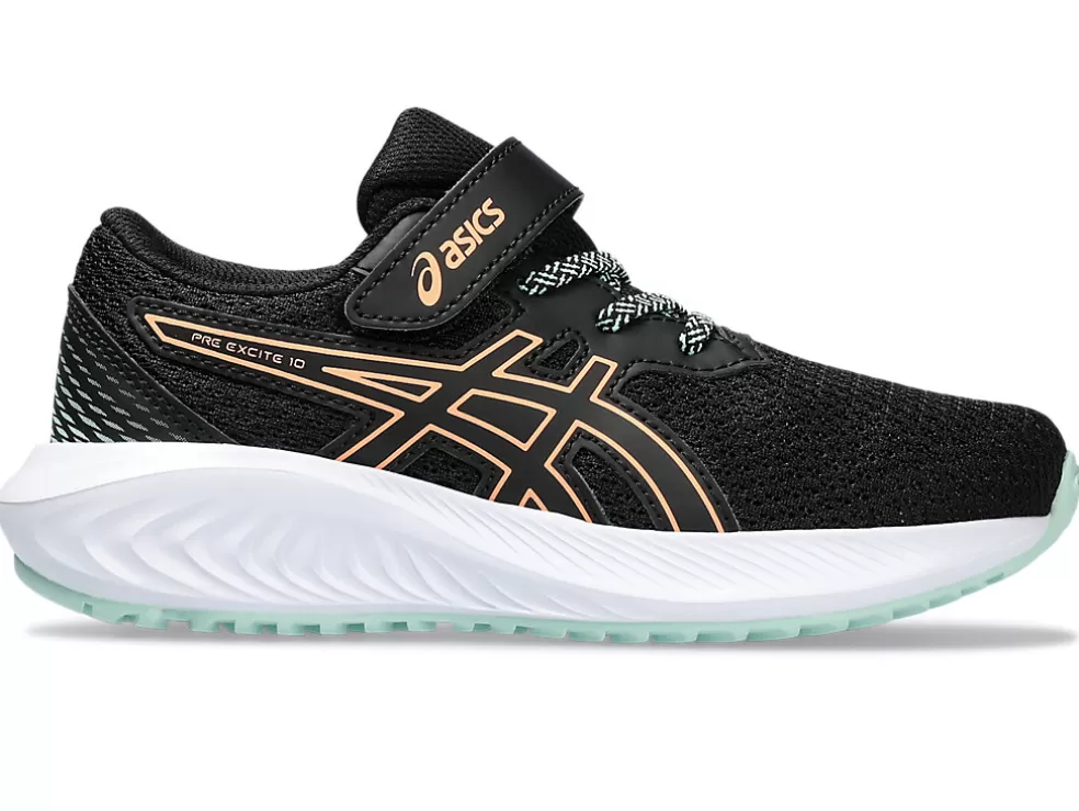 Cheap ASICS PRE EXCITE 10 PRE-SCHOOL Black/Bright Sunstone