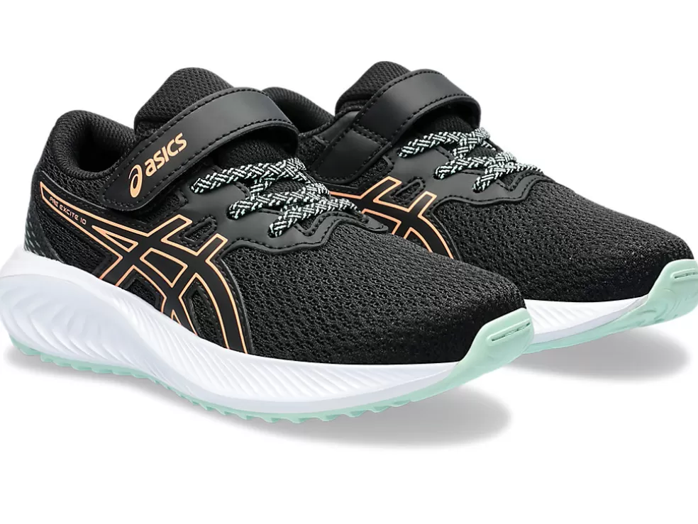 Cheap ASICS PRE EXCITE 10 PRE-SCHOOL Black/Bright Sunstone