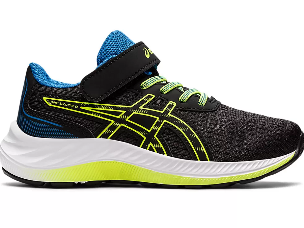 Best ASICS PRE EXCITE 9 PRE-SCHOOL Black/Hazard Green