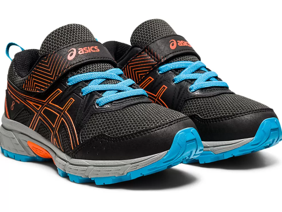 Sale ASICS PRE VENTURE 8 PRE-SCHOOL Black/Marigold Orange