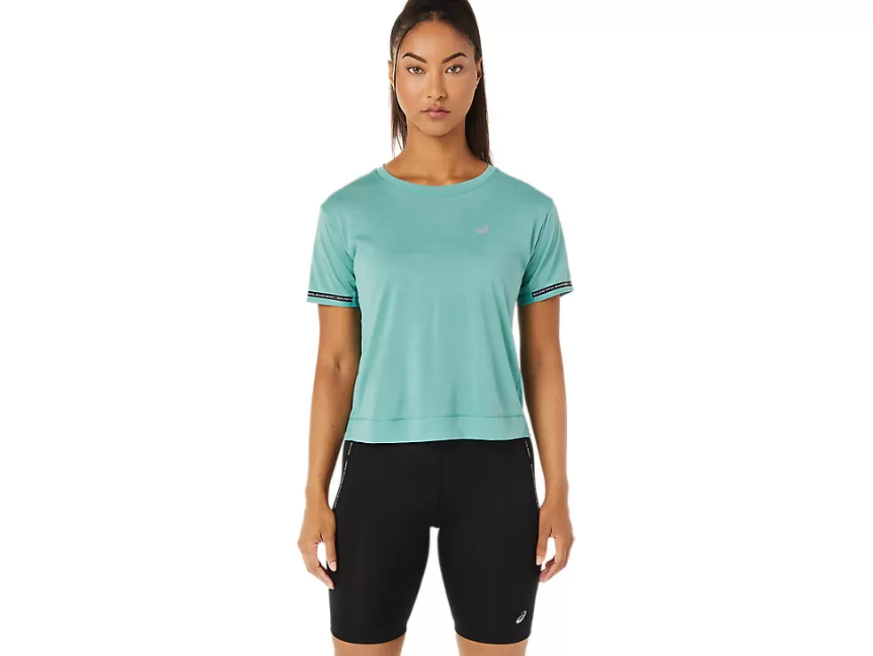 Cheap ASICS RACE CROP TOP Sage