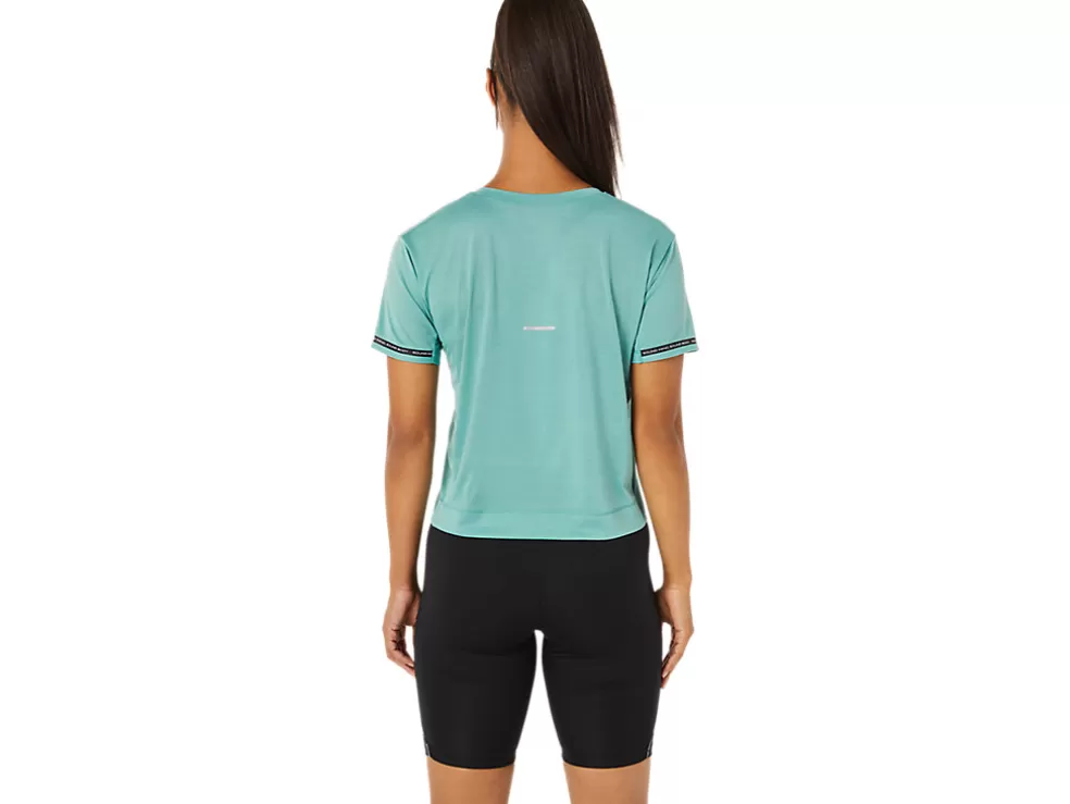 Cheap ASICS RACE CROP TOP Sage