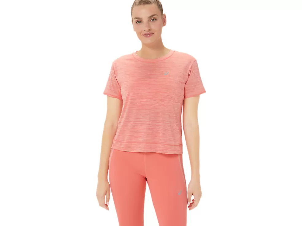 Discount ASICS RACE CROP TOP Papaya/Guava