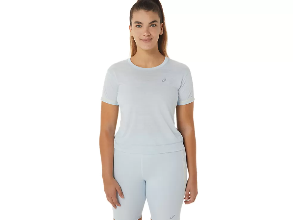 Cheap ASICS RACE CROP TOP Sky/Cream