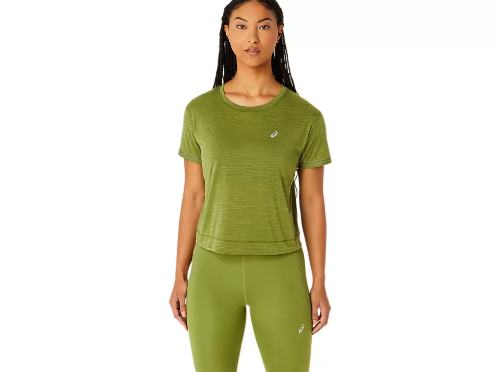 Hot ASICS RACE CROP TOP Cactus/Mantle Green