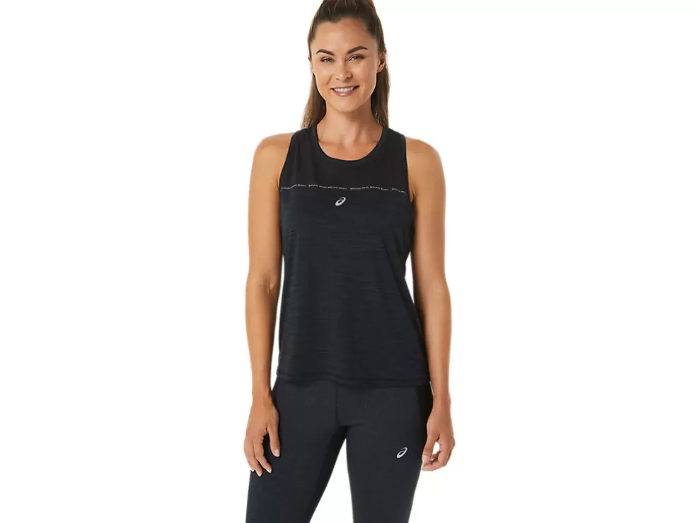 Cheap ASICS RACE TANK Performance Black/Charcoal Grey