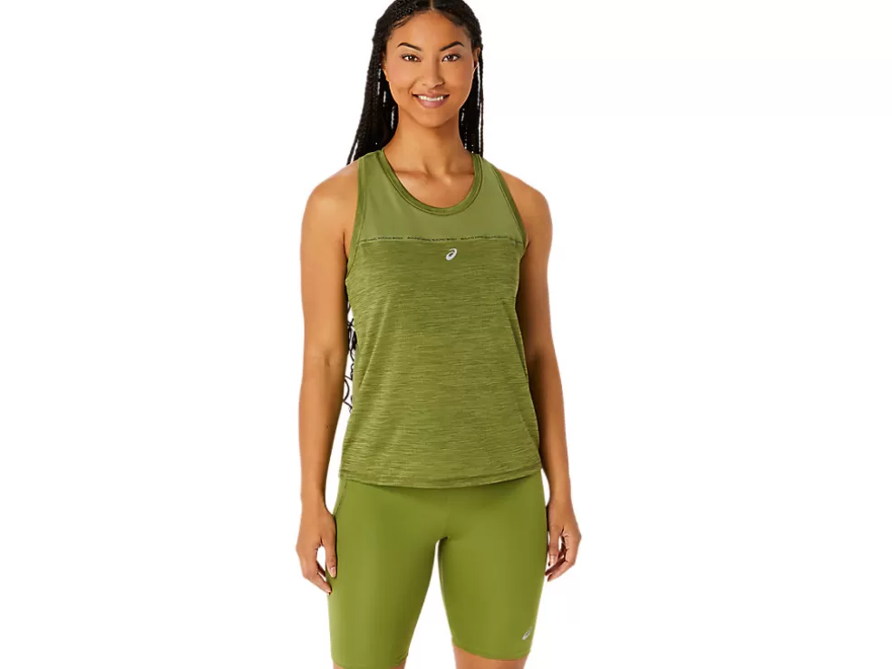 Hot ASICS RACE TANK Cactus/Mantle Green