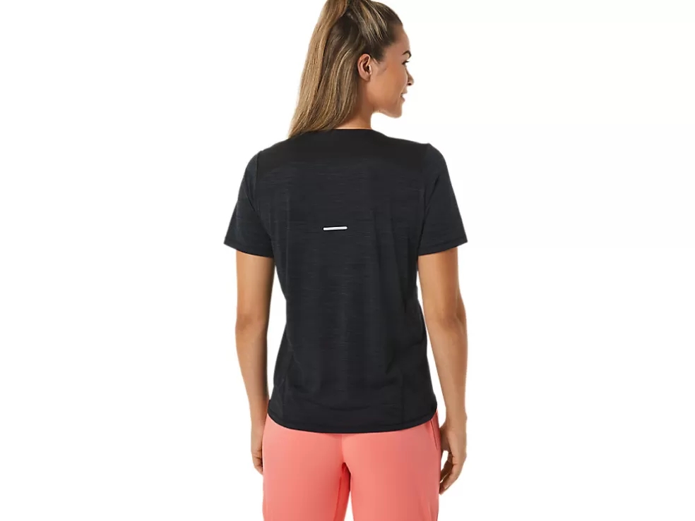 Outlet ASICS RACE V-NECK SHORT SLEEVE TOP Performance Black/Charcoal Grey