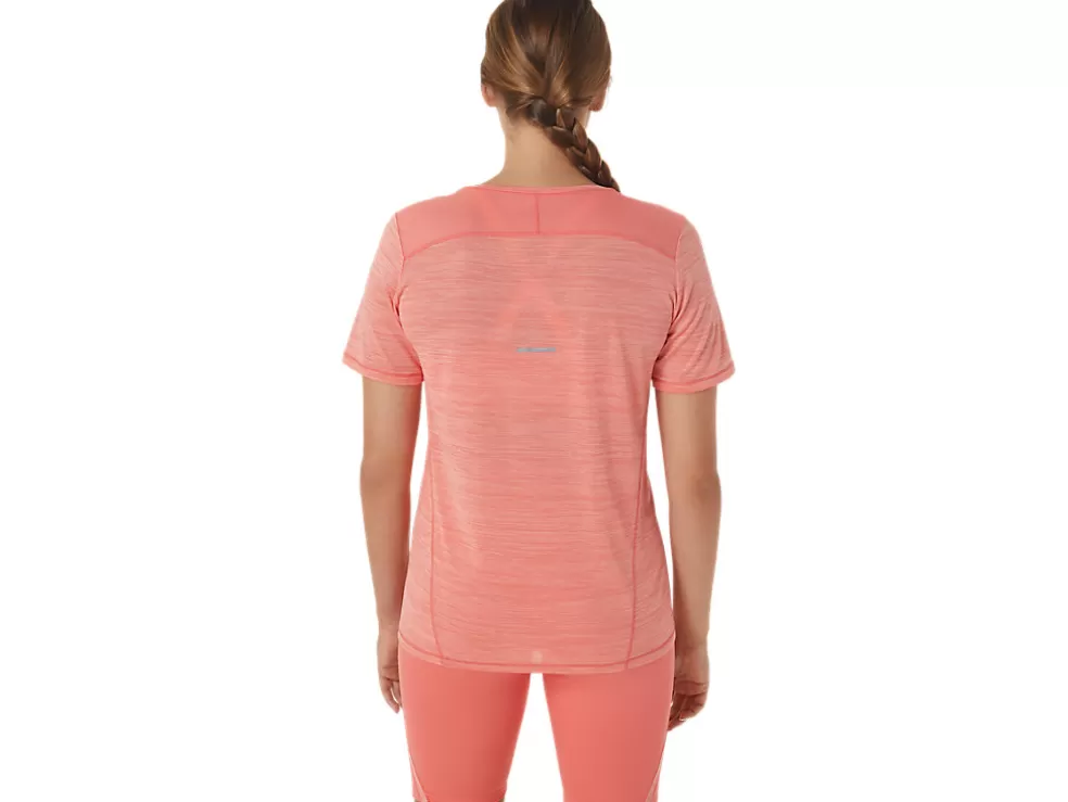 Outlet ASICS RACE V-NECK SHORT SLEEVE TOP Papaya/Guava