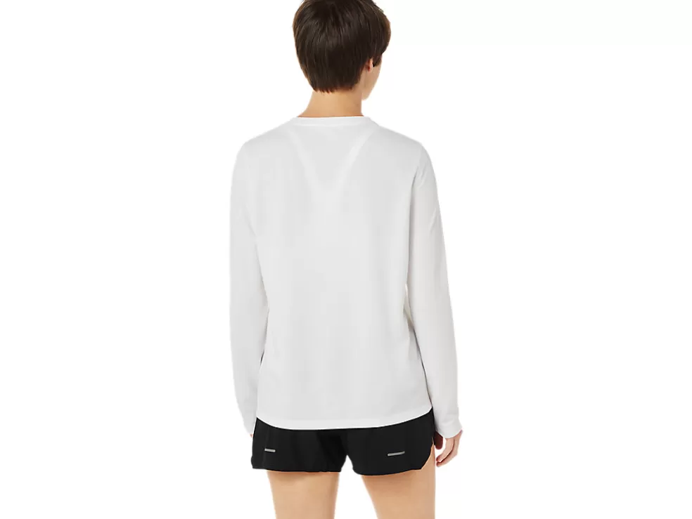 Shop ASICS READY-SET II LONG SLEEVE GRAPHIC Brilliant White