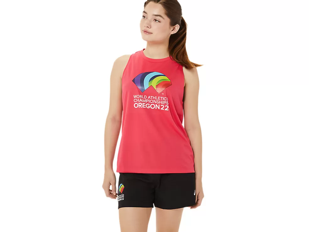 Discount ASICS READY-SET II SINGLET WCH Pixel Pink