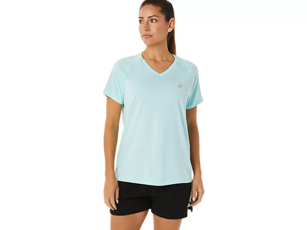 Sale ASICS READY-SET LYTE V-NECK Clear Blue Heather