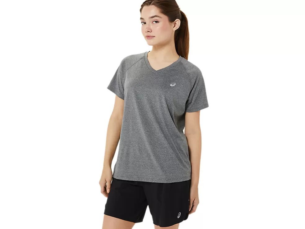 Cheap ASICS READY-SET LYTE V-NECK Dark Grey Heather