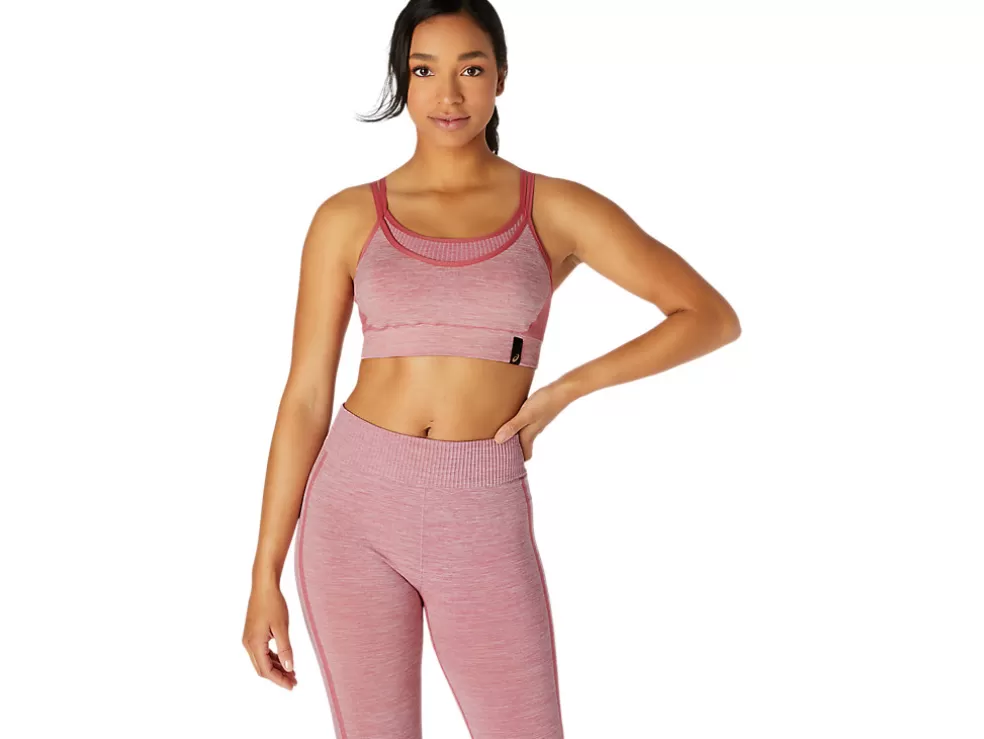 New ASICS REVERSIBLE SEAMLESS BRA Smokey Rose